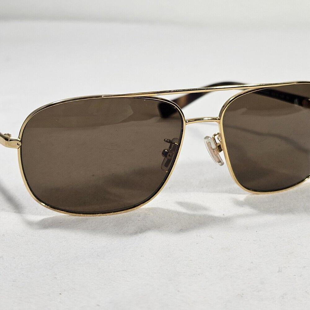 Coach Classic Aviator Sunglasses HC7061 - Gold Matte Dark Tortoise/Brown W/case - Picture 9 of 11